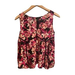 Jessica Simpson Wren Trapeze Floral Tank Top NWT Size XS
